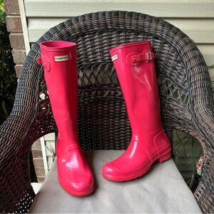 Gloss Hyper Pink 🩷 Original Tall Hunter Boots 11